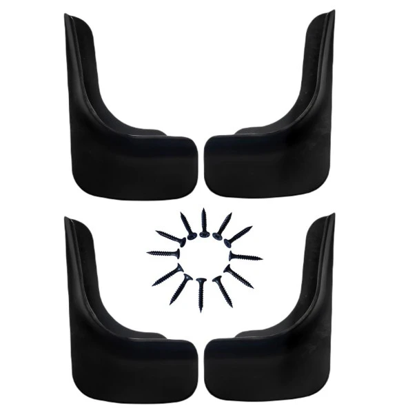 Fiat Fiorino Uyumlu 4 lü Ön-Arka Paçalık Tozluk Çamurluk U0FIOX002YD - 1