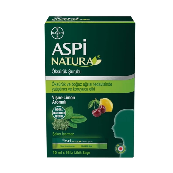 Aspi Natura 10mlX16 Likit Saşe - Vişne-Limon Aromalı