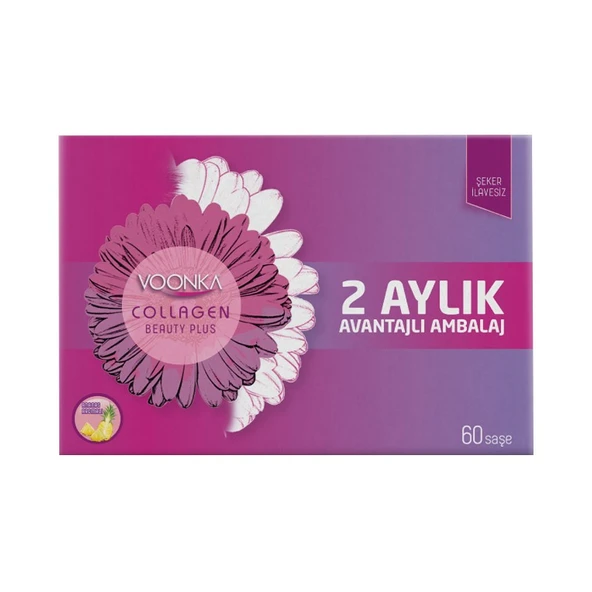 Voonka Collagen Beauty Plus Ananas Aromalı - 2 Aylık Avantajlı Ambalaj - 60 Şase