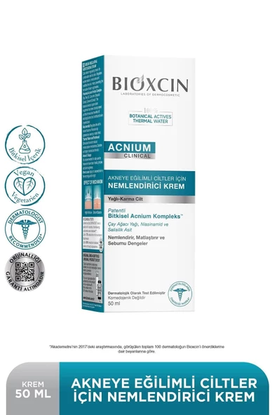 Bioxcin Acnium Sebum Dengeleyici Nemlendirici Krem 50 ml