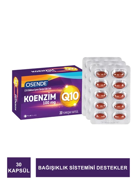 Osende Koenzim 100mg Q10 30 Yumuşak Kapsül