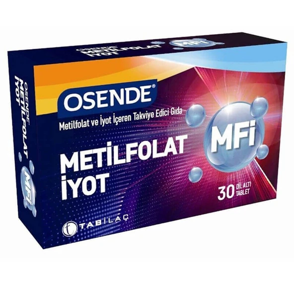 Osende MFi Metilfolat ve İyot 30 Dil Altı Tablet