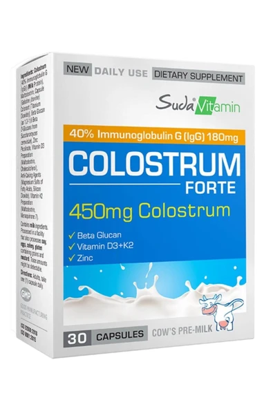 Suda Vitamin Colostrum Forte 30 Kapsül