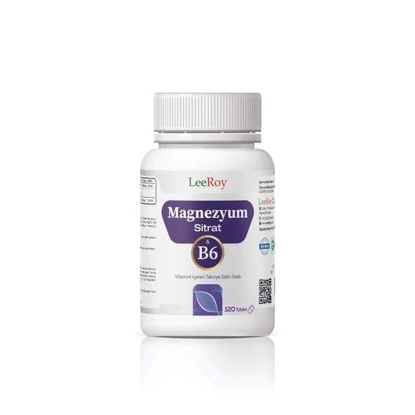 LeeRoy Magnezyum Sitrat&B6 120 Tablet