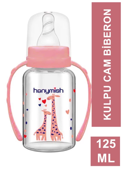 Hanymish Kulpu Cam Biberon 125 ml - 403 -Pembe