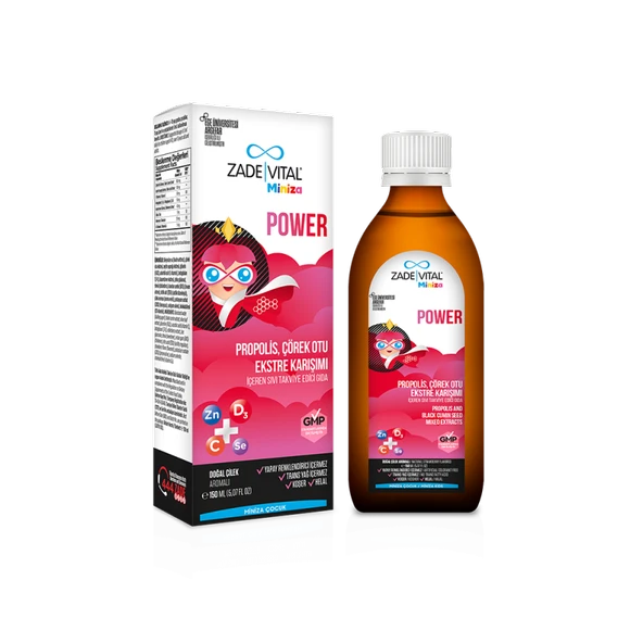 Zade Vital Miniza Power Sıvı Takviye Edici Gıda 150 ml