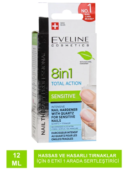 Eveline 8in1 Total Care - Yoğun Tırnak Sertleştirici - 12 ml