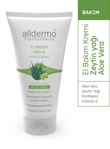 Alldermo El Bakım Kremi - Aloe Vera - 75 ml