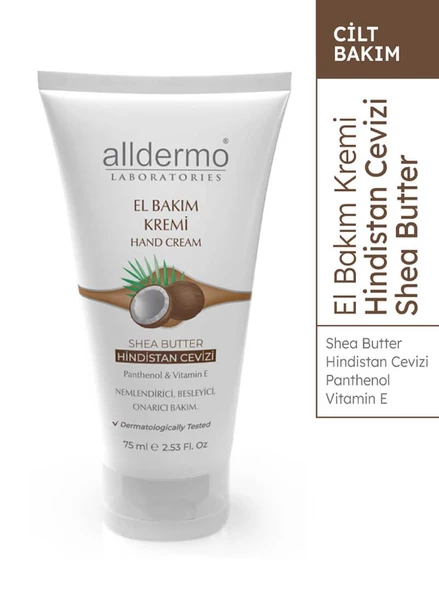 Alldermo El Bakım Kremi - Hindistan Cevizi 75 ml