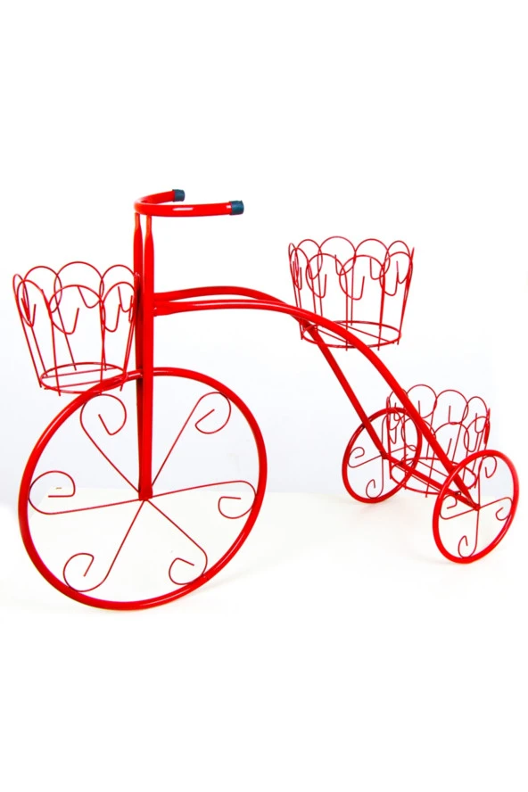 Ferfoje Kırmızı Bisiklet Saksılık ,çiçeklik