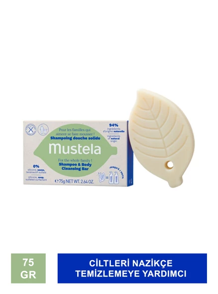 Mustela Katı Şampuan ve Vücut Temizleme Barı 75gr
