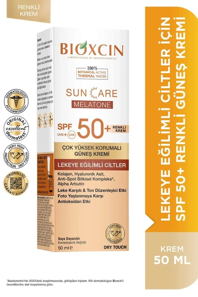 Bioxcin Sun Care Lekeli Ciltler İçin Renkli Güneş Kremi Spf 50+ 50 ml