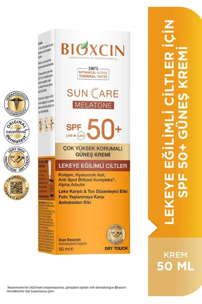 Bioxcin Sun Care Melatone Lekeli Ciltler İçin Güneş Kremi Spf 50+ 50 ml