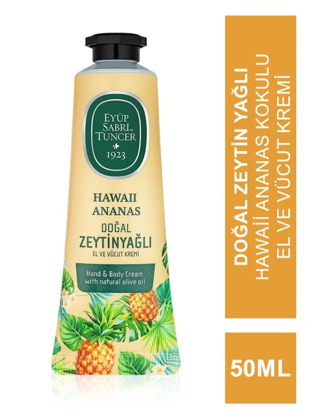 Eyüp Sabri Tuncer Hawaii Ananas Doğal Zeytinyağlı El ve Vücut Kremi 50 ml