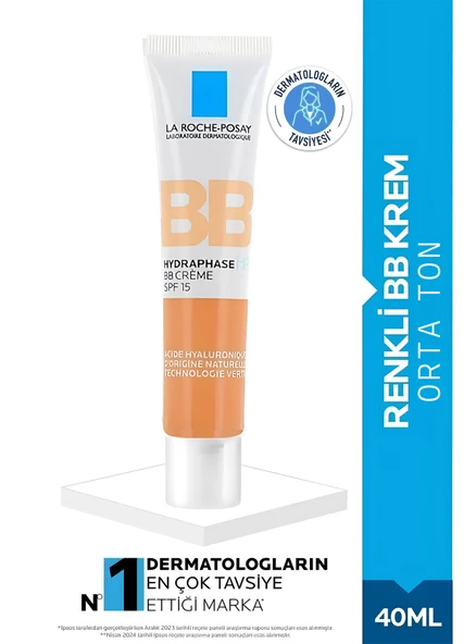 La Roche Posay Hydraphase HA BB Cream Spf15 - Medium - 40 ml