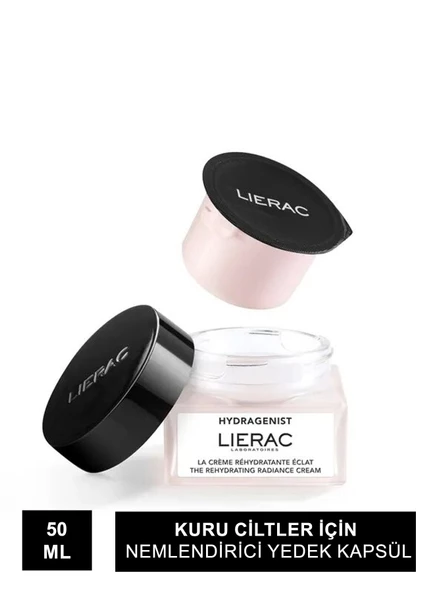 Lierac Hydragenist Radiance Cream Refill - Kuru Ciltler İçin Nemlendirici Yedek Kapsül - 50 ml