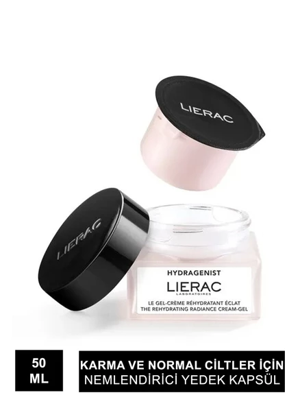 Lierac Hydragenist Radiance Cream Gel Refill - Karma/Normal Ciltler İçin Nemlendirici Yedek Kapsül - 50 ml