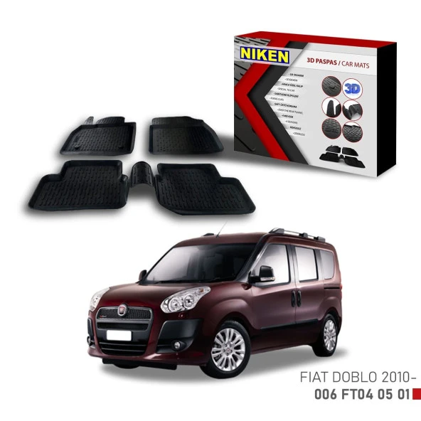 Fiat Doblo -2010 için Uyumlu 3D Paspas