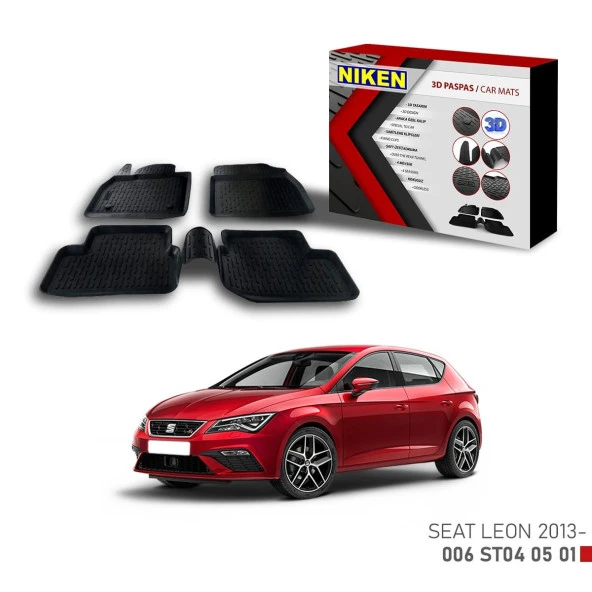 Seat Leon -2013 için Uyumlu 3D Paspas