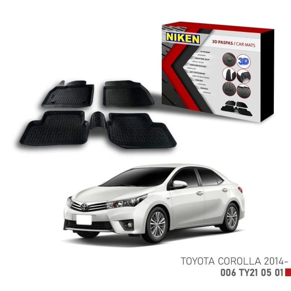 Toyota Corolla -2014 için Uyumlu 3D Paspas