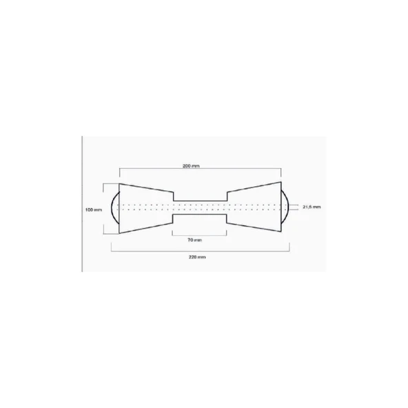 POLİÜRETAN ORTA MAKARA TAKOZU 22cm MAVİ - 2