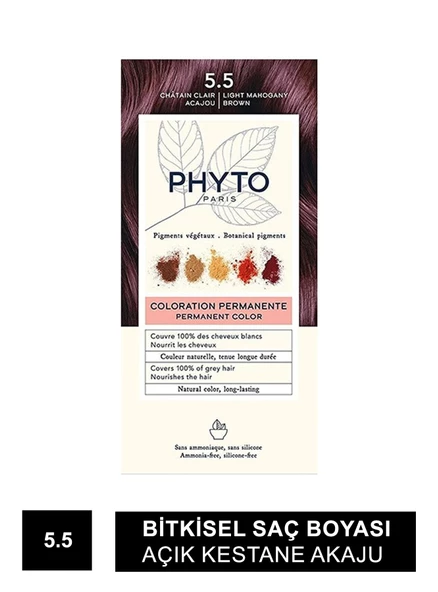 Phyto Color Bitkisel Saç Boyası - 5.5 - Açık Kestane Akaju