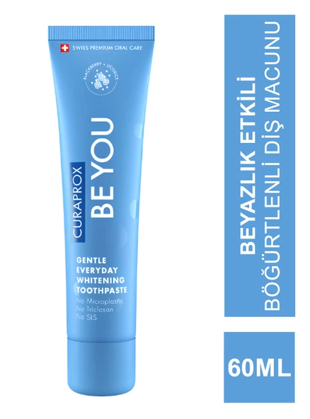 Curaprox Be You Beyazlatıcı - Böğürtlen - Meyankökü - Diş Macunu - Blue 60 ml