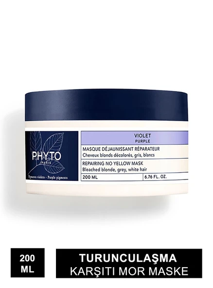 Phyto  Purple Repairing No Yellow Mask - Mor Maske - 200 ml