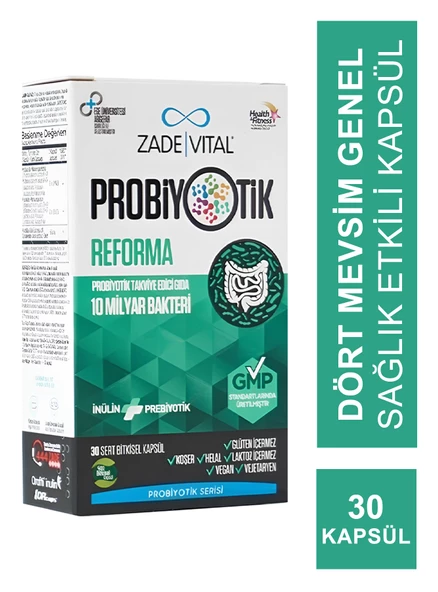 Zade Vital Probiotics Reforma 30 Kapsül ürün görseli 1