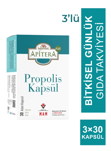 Balparmak Apitera Plus Propolis 30 Kapsül x 3 Adet