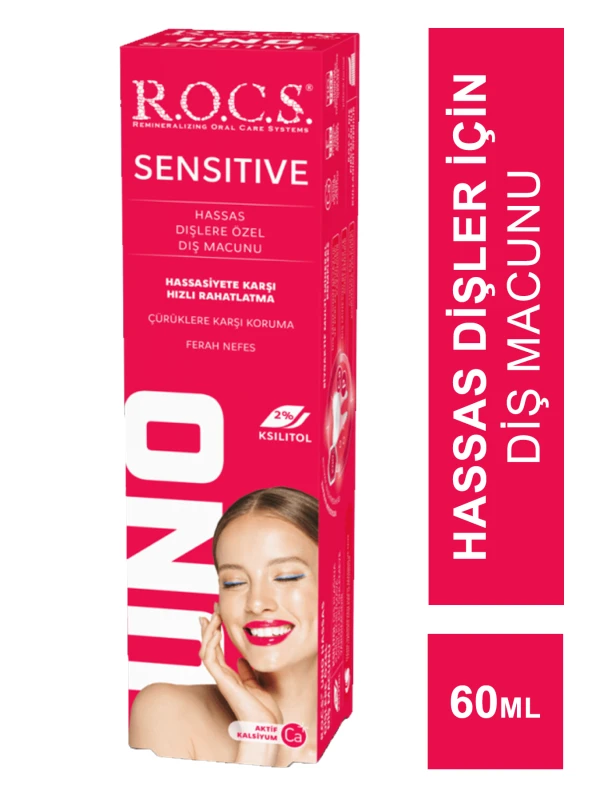 Rocs Uno Sensitive - Hassasiyet - Diş Macunu 60 ml