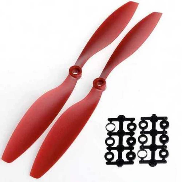 1 Çift 1045 (10" 10x4.5) Pervane Seti (Kırmızı) ürün görseli