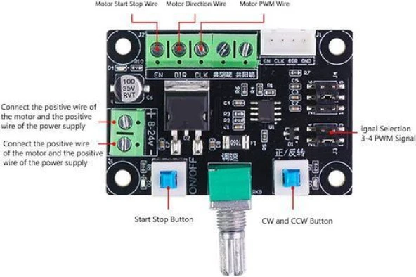 12V-24V PWM Step Motor Sürücü - 2