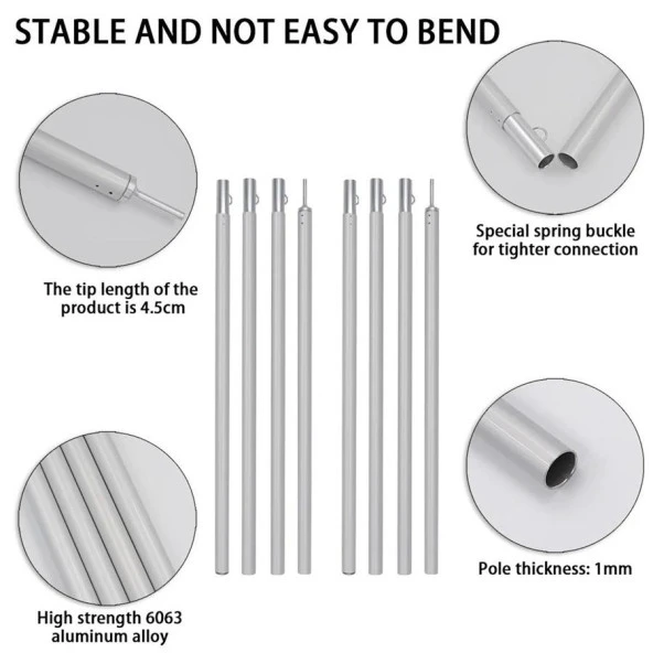 Madfox OEM Tarp 4x3 mt [ Güneş ve Rüzgar Koruma Brandası ] - 5