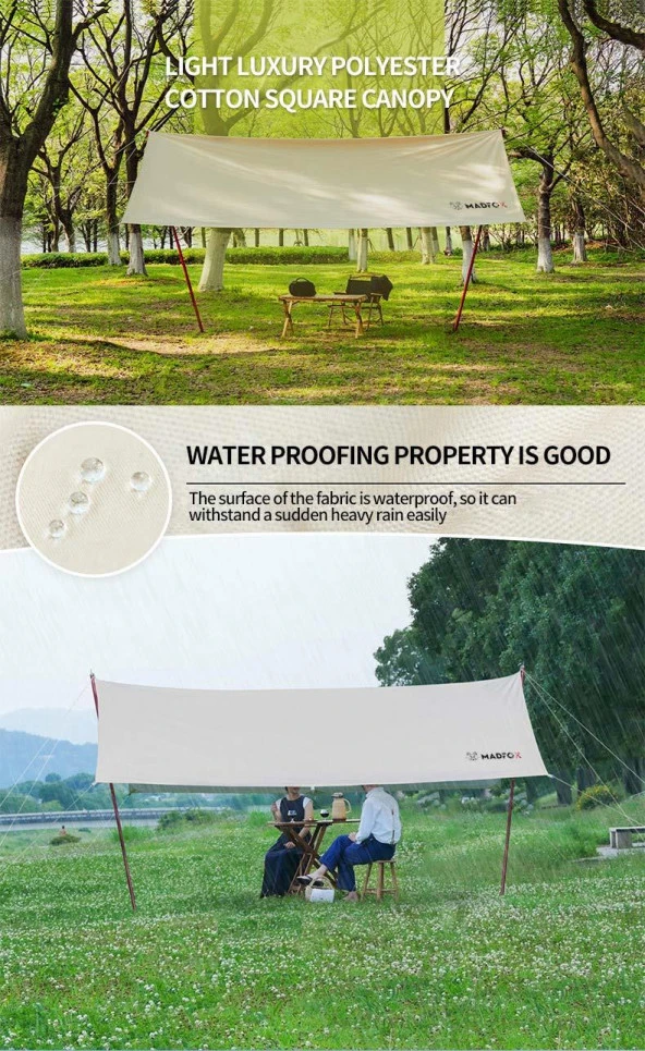 Madfox OEM Tarp 4x3 mt [ Güneş ve Rüzgar Koruma Brandası ] - 8