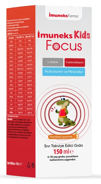İmuneks Kids Focus 150 ml ürün görseli