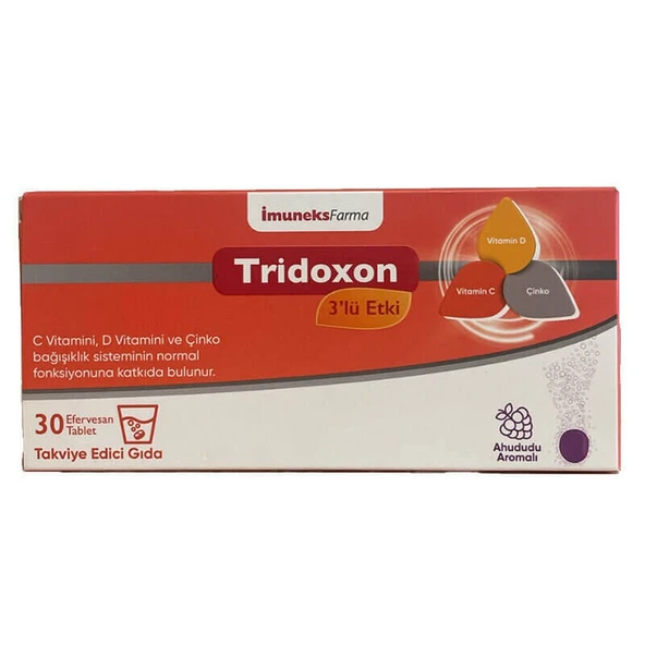 İmuneks Tridoxon 3'lü Etki 30 Efervesan Tablet