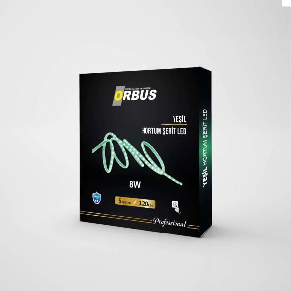 ORBUS YEŞİL HORTUM ŞERİT LED 8W - 5 METRE - 2