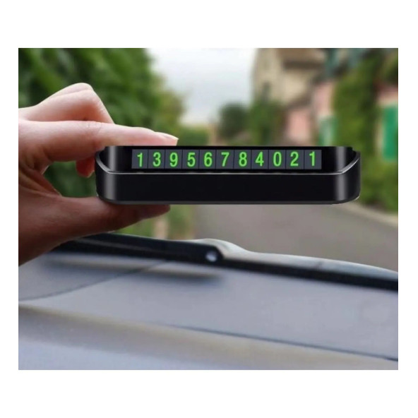 qasul Araç Parktel Numaratör Oto Telefon Park Numaratörü Ön Cam Torpido Siyah 2 Adet TEK FİYAT arabanumaralık - 3