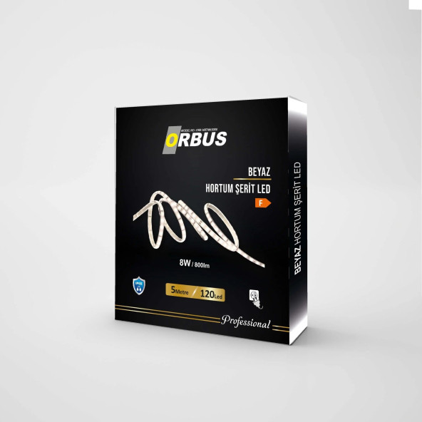 ORBUS BEYAZ HORTUM ŞERİT LED 8W - 5 METRE - 2