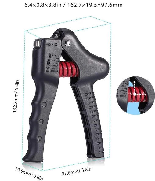 Valkyrie 23 - 70kg Kırılmaz Ergonomik El Yayı Egzersiz Spor Aleti - Premium Malzeme - Sıkma Tipi Yay Kol Bilek Güçlendirici - 6