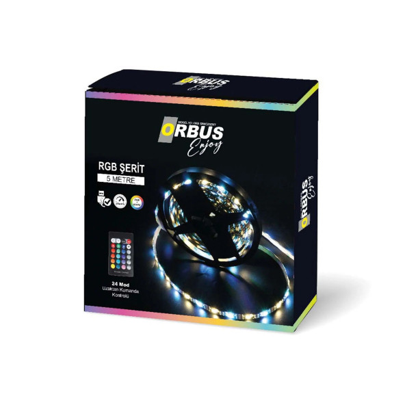 ORBUS RGB+BEYAZ ŞERİT LED 5 METRE