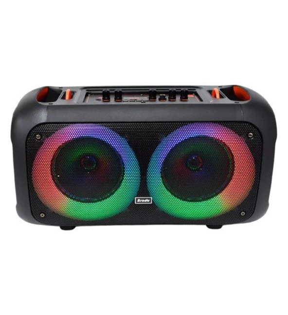 BTS-1709 6.5 INCH Kablosuz Mikrofonlu Bluetooth Hoparlör Usb-Tf-Fm Radyo Siyah - Resim 2