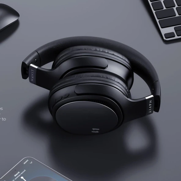 HAVIT H630BT BLUETOOTH KAFA ÜSTÜ KULAKLIK SİYAH - 7