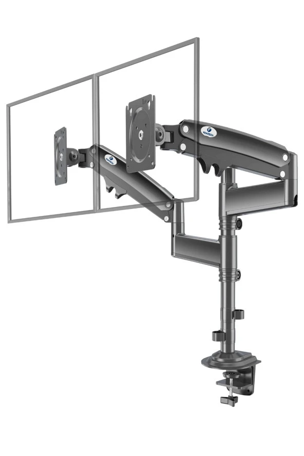 North Bayou Nb H180 Mnt05 22-32" Lcd Led Çift Monitör Tutucu Amortisörlü Monitör Standı - 3