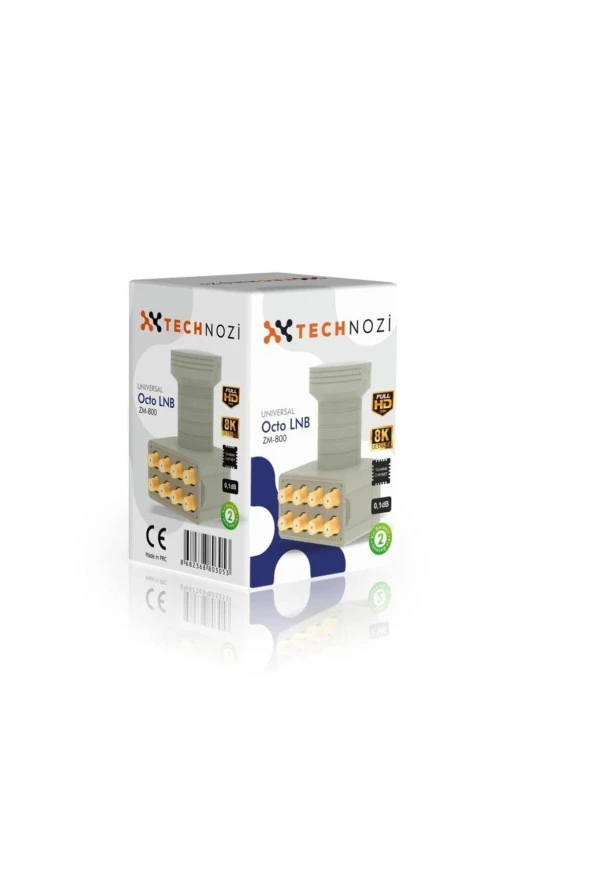 TECHNOZİ UNIVERSAL SEKİZLİ CIKIŞ LNB 8 Lİ OCTO LNB 8K ULTRA HD KALİTESİ FULL HD YAYIN KALİTESİ