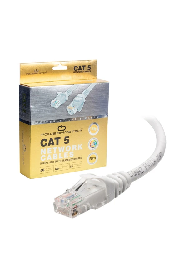 Kablo.cat5 20 Metre Gri Kutulu Powermaster