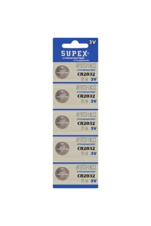 Supex 5 Adet Cr 2032 Pil Bios Para Baskül Tartı Pili Eselk809 - 2