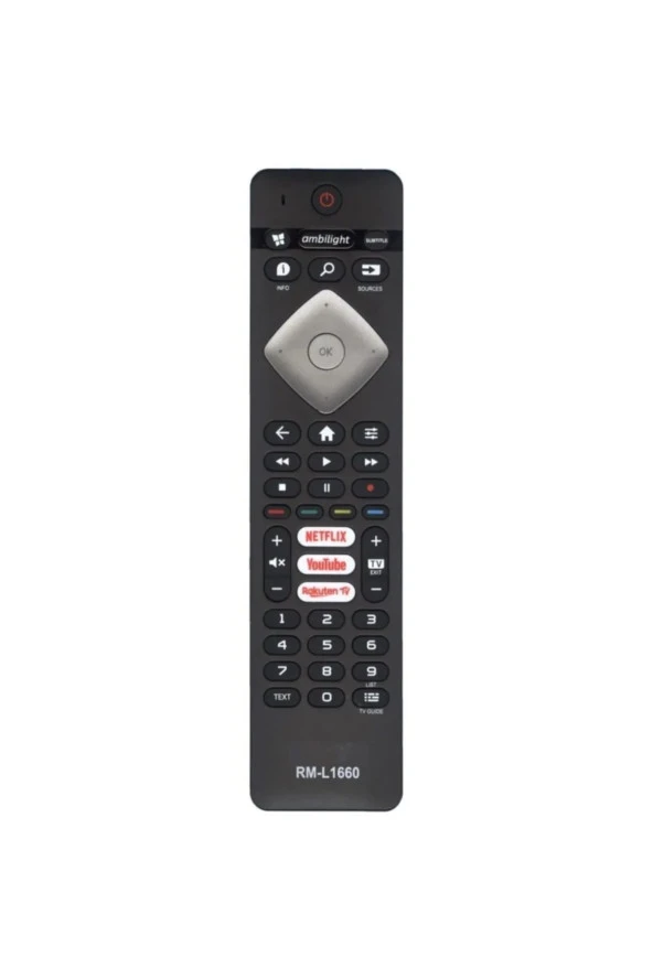 Philips RM-L1660 Uyumlu Netflix Rakuten Youtube Tv Tuşlu Kumanda
