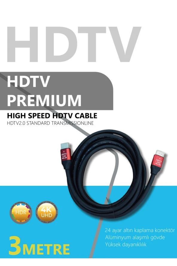 TECHNOZİ 4K 3M HDMI Kablo - Resim 2